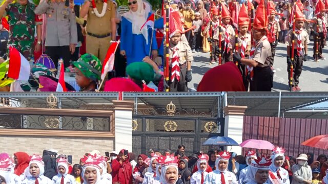 Semarak HUT ke-81 RI, Pawai Gerak Jalan Indah Meriahkan Kecamatan Barombong